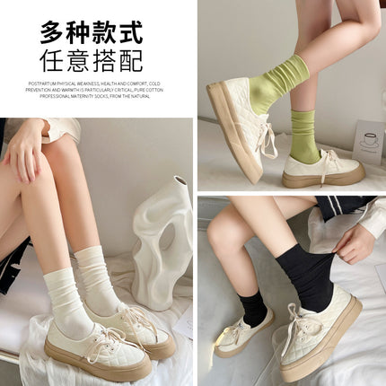 Stacked socks children's spring and summer thin deodorant sweat-absorbent cotton women's socks boneless mid-tube moon socks Zhuji socks wholesale