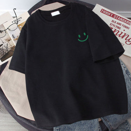 Short-Sleeve T-Shirt for Men 2024 Summer Five-Quarter Sleeve T-Shirt Couple Versatile Hong Kong Style Plus-Size Half-Sleeve Men's Casual Versatile T-Shirt