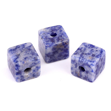 Amethyst Agate Semi-Precious Stone 16mm Hole Diameter 5mm Square Large Hole Loose Beads DIY Jewelry Accessories Wholesale