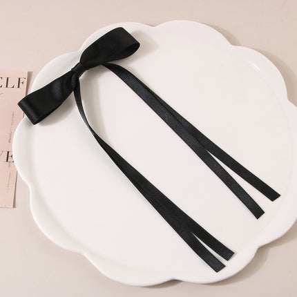 Yang Zi's Same Style Large Retro Ribbon Bow Hairpin for the Back of the Head, Super Fairy Elegant Hairpin Spring Clip Hair Accessory