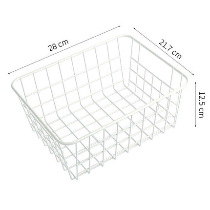 Iron Storage Basket Large Capacity Stainless Steel Basket Anti-rust Metal Fruit and Vegetable Dirty Clothes Storage Basket Iron Storage Basket