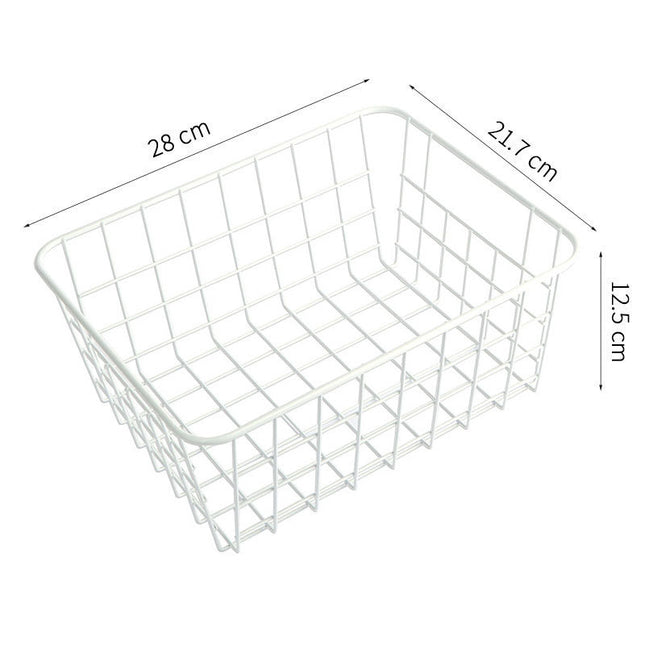 Iron Storage Basket Large Capacity Stainless Steel Basket Anti-rust Metal Fruit and Vegetable Dirty Clothes Storage Basket Iron Storage Basket