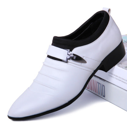 2025 New Business Dress Shoes Men's British Style Pointed Casual Soft Bottom Groom Wedding Performance Dress Shoes