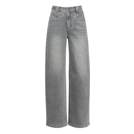 Miaoyu High-Waisted Wide-Leg Jeans for Women, 2026 Season New Style, Slimming Fashion Floor-Length Pants