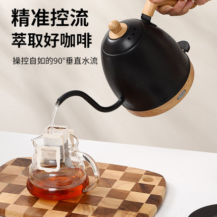 Cross-border kettle hand coffee pot food grade stainless steel slender mouth electric kettle tea gooseneck pot new