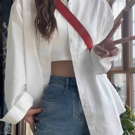 French Top High-end Light Luxury Blue Shirt Jacket Women's Spring and Autumn Sun-protective Clothing New Spring Explosive Shirt