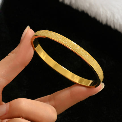 Titanium Steel Bracelet Does Not Fade, Diamond-Encrusted Real Gold Electroplated 18K Gold Stainless Steel Bracelet Douyin Cross-Border Same Style