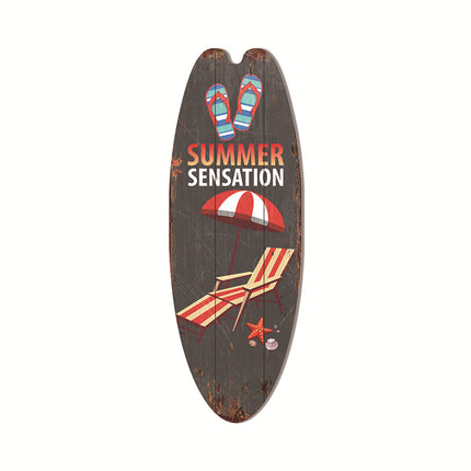 Cross-Border Surfboard Pendant Beach Leisure Wall Decoration Wooden Brand Hawaiian Party Supplies Scene Layout