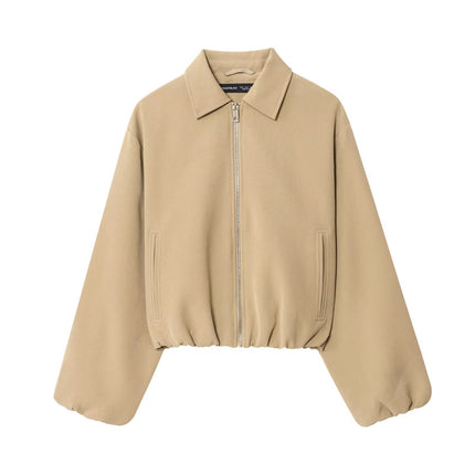 Cross-Border Export Aliexpress Hot New Product Export Women's Clothing Wholesale Zr Spot Zipper Puffy Jacket Jacket