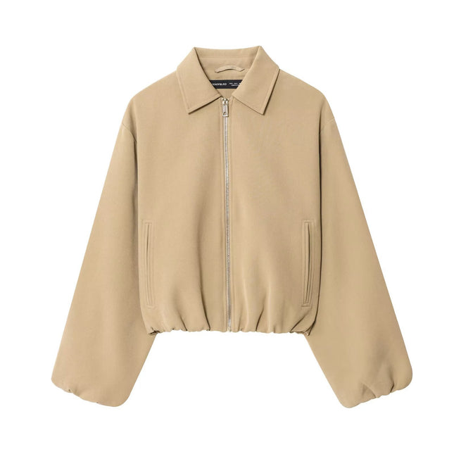 Cross-Border Export Aliexpress Hot New Product Export Women's Clothing Wholesale Zr Spot Zipper Puffy Jacket Jacket