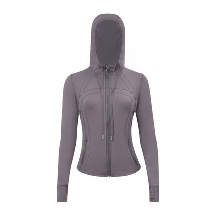 Lulu Original Label Define Yoga Wear Hooded Jacket Jacket Top Breathable Sports Fitness Wear Spring & Fall Women's
