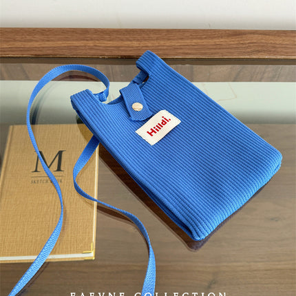 Dopamine Fashionable New Women's Bag South Korea Niche Crossbody Mobile Phone Bag Retro Solid Color Shoulder Small Bag Coin Purse