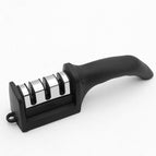 All black three-stage knife sharpener (pp bag)