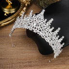 Silver v-shaped marquise crown