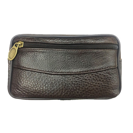 Manufacturers wholesale men's new waterproof mobile phone waist bag wear belt cowhide multi-functional elderly change key bag