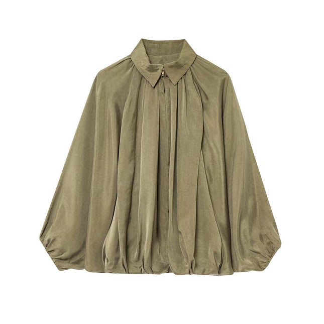 Aviator Jacket Cross-Border Fluffy European and American Style Fashion Foreign Trade Women's Clothing Army Green