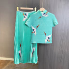 Green / Set (top 78CM overskirt)