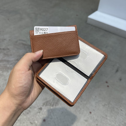 Cross-Border Foreign Trade New Genuine Leather Multi-Ring Binder Mirror Window Small Card Holder First Layer Cowhide Card Bag Document Storage Card Album Card Holder