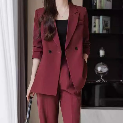 Three-piece Suit Women's Spring and Summer 2024 New Temperament Goddess Fan High-end Business Wear Casual Women's Suit Jacket
