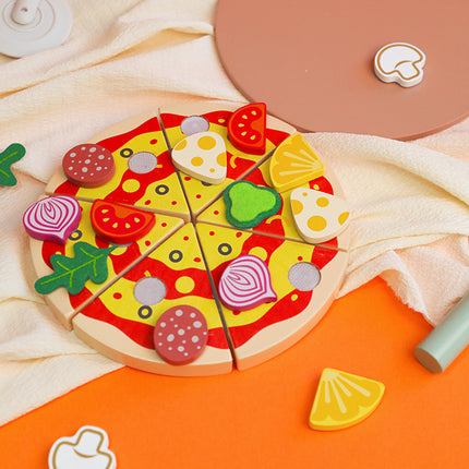 Children's Wooden Fruit and Vegetable Pizza Che Che Le Kindergarten Play Home Kitchen 234-year-old Educational Toys