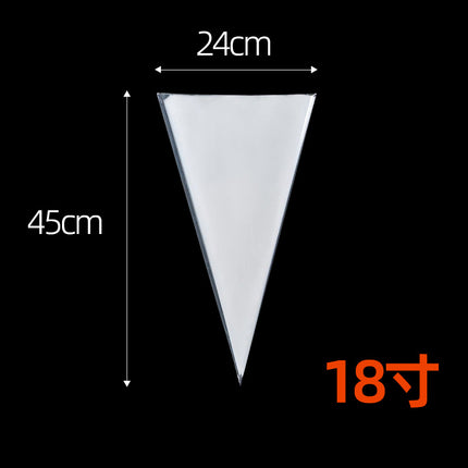 Explosion-Proof High-Pressure Disposable Piping Bag Thickeneded Transparent Spot Plastic Ldpe Environmentally Friendly Triangle Bag 50 Pieces Small Size