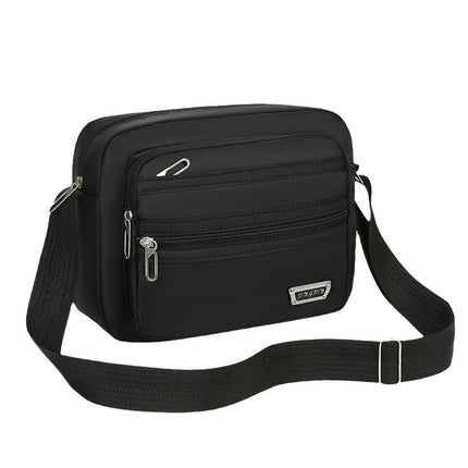 New Men's Coin Purse Casual Large Capacity Chest Bag Multi-layer Large Capacity Shoulder Bag Simple Solid Color Crossbody Bag