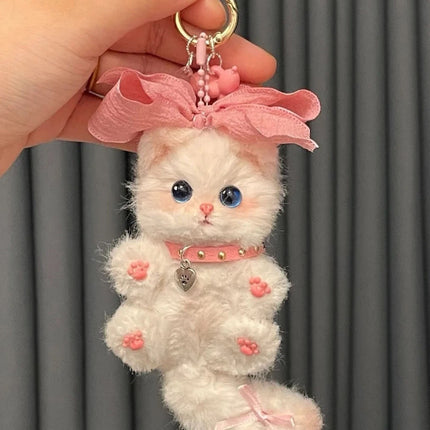 Twisting Stick Kitten DIY Material Pack Casual Style Cute Stuffed Toy for Girls Birthday Gift Bag Pendant