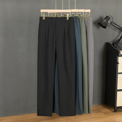 High-Quality Semi-Elastic Summer Thin Straight Loose Drape Sports Dance Floor-Length Pants Unisex Trousers Dress Pants