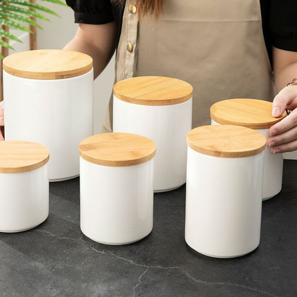 Cross-border ceramic cans, tea, coffee beans, storage cans, kitchen miscellaneous grains, seasoning, sealed cans, logo printing and wholesale