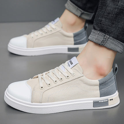 Spring New Men's Korean Style Canvas Shoes Fashion Trendy Casual Board Shoes Low Breathable Student Sports Shoes for Men