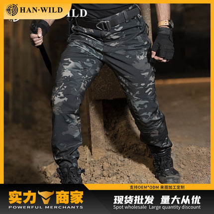 Hanye Fleece-Lined Thickened Tactical Pants for Men, Durable Softshell Pants for Training, Commuting, Workwear, Winter Camouflage Pants