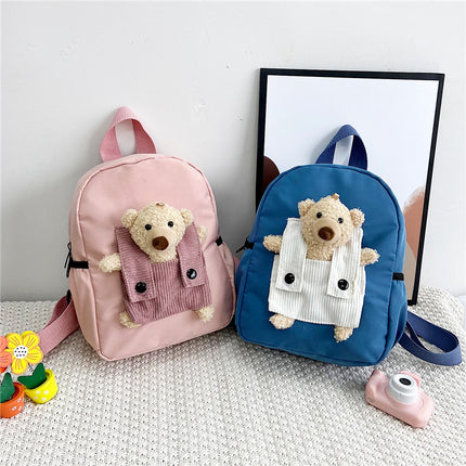 Kindergarten School Bag Cartoon Bear Unisex Backpack 2026 New Korean Style Trendy Children's Backpack Gift Bag Wholesale