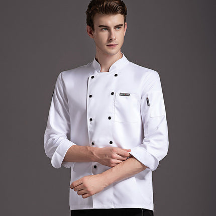Wholesale Restaurant Chef Work Clothes Long Sleeve Autumn and Winter Catering Hotel School Canteen Special Kitchen Labor Protection Clothing