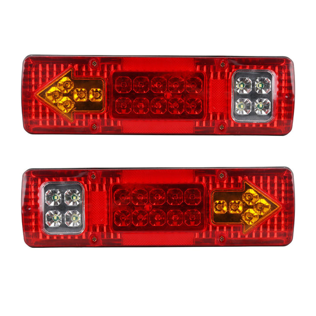 24V 19Led Truck and Van Red and Yellow Dual-Color Electronic Rear Tail Light 131Led Tail Light Truck Light Arrow Tail Light