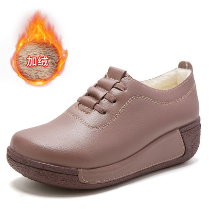 Fleece-lined 2024 spring and summer new Tods women's thick-soled middle-aged and elderly mother's shoes non-slip outer wear casual single-layer shoes women