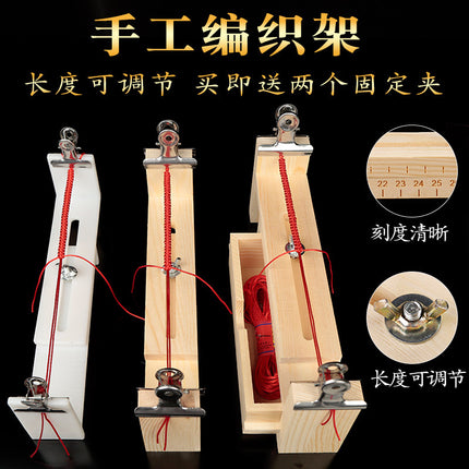 Handmade braided rope artifact tool holder braided wire fixed base plate braided rope rack braided rope device hand rope braided frame solid wood
