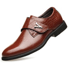 Brown buckle single-layer shoes / 38