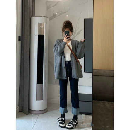 Fried Street Age-reducing Fashion suit Women's Petite Autumn and Winter New Fashionable Fashionable Lady Elegant Wear Two-piece Set