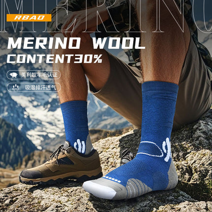 Merino 30% wool socks autumn and winter thick tube socks hiking socks hiking camping socks sports socks wholesale