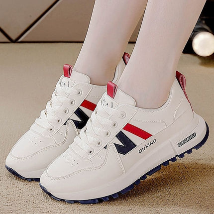 Cross-border Brand Broken Size Leather sneaker Women's All-match Autumn New Running Thick Sole Non-slip Fashion Student Shoes for Women
