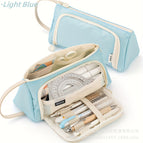 Twill triangle pencil bag [light blue]