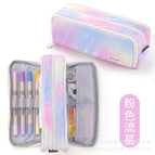 Oxford cloth double pen case [starry sky pink]