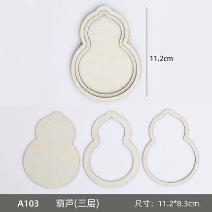 Handmade Bamboo DIY Fridge Magnet Wooden Frame Material Kit New Year's Day Parent-Child Handicraft Activity Cultural and Creative Salon Team Building Gift