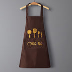 Knife and fork [without hand wiping] coffee color