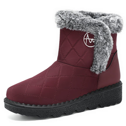 Women's Cotton Shoes New Cold-Proof and Warm High Boots Fleece-Lined Thickeneded Boots High-Top Soft-Soled Cotton Boots Outdoor Snow Boots
