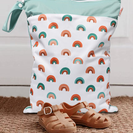 Ins Nordic Series Children's Room Kindergarten Diaper Storage Bag Dry and Wet Separation Waterproof Bag Wetbag