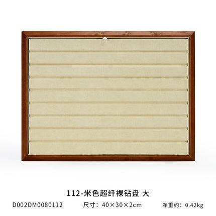 Yayu solid wood bare Diamond Pearl plate jewelry tray jewelry display plate Diamond bare Diamond Wenwan gem storage tray