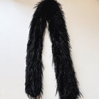 Fashionable long hair plus length black / 180x15cm