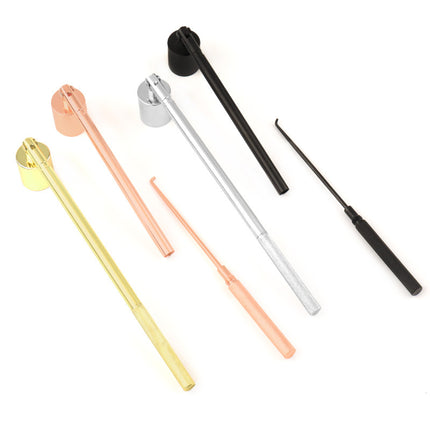 Cross-Border Supply Stainless Steel Cylindrical Straight Cover Candle Hook Two-In-One Candle Extinguisher Cover Candle Tool Manufacturer Spot Wholesale
