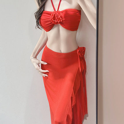 Swimsuit for Women 2025 New High-End Internet Celebrity Style Pure Lust Sexy Slimming Bikini Summer Big and Small Breasts Push up Vacation